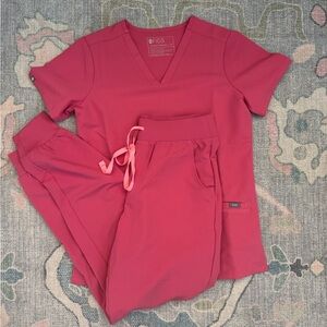 Figs Women's F*cking Pink Scrub Set